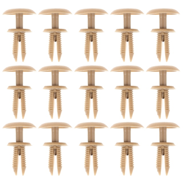 MOVTOTOP 30pcs Bumper Retainer Clips Car Plastic Rivets Fasteners Push Retainer Kit Auto Push Pin Rivets Door Trim Panel Clips Beige Color