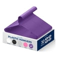 thumbnail image 1 of Ganchos de Plastico Premium SereneLife, Antideslizantes, Ahorradores de Espacio, Duraderos y Resistentes, para Camisas, Suéteres, Sudaderas, Abrigos, Pantalones y Vestidos, Violeta, Pack 30, 1 of 7