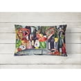 thumbnail image 2 of Carolines Treasures 8916PW1216 Wine and Speckled Trout Canvas Fabric Decorative Pillow, 12H x16W, multicolor, 2 of 3