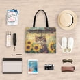 thumbnail image 6 of Canvas Tote Bag for Women Girls Design Print Sunny Umbrella Paws Tote, 6 of 8