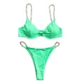 thumbnail image 5 of Gibobby Trajes de Baño para Mujer Traje de baño de mujer Ropa de playa Bikinis Traje de baño de cintura alta Bikini femenino Hebilla de 2 piezas Trajes d(Verde,M), 5 of 5