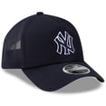 thumbnail image 3 of Men's New Era Navy New York Yankees 2026 Batting Practice Apex 9FORTY Adjustable Trucker Hat, 3 of 5