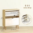 thumbnail image 3 of HOMCOM Armoire à Chaussures Étroite, Armoire de Rangement pour Chaussures à 2 Tiroirs Basculants, Blanc, 3 of 10