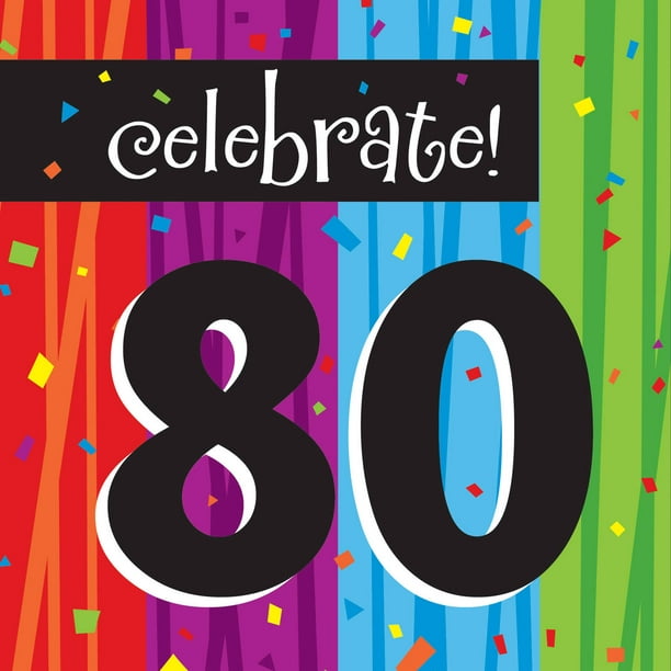 Milestone Celebrations 80th Birthday Napkins, 16pk - Walmart.com ...