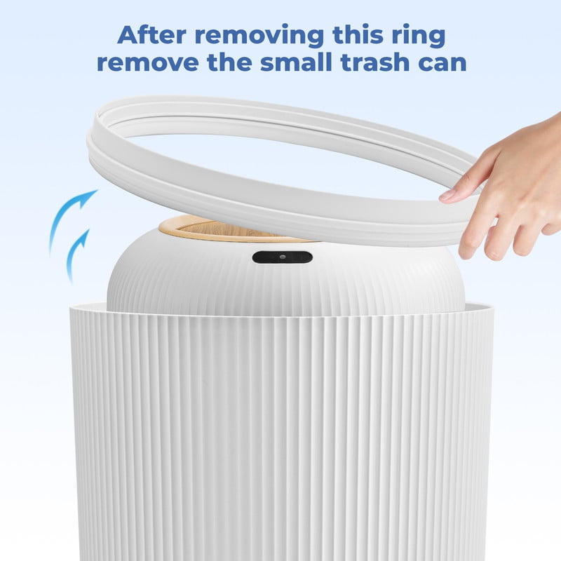 Touchless Automatic Trash Can Set 10L + 12L, Motion Sensor Smart Bins, Waterproof Design for Kitchen & Bathroom