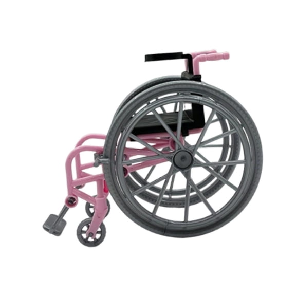Mini Wheelchair Toy Movable Lifelike Wheelchair Model PP Material for 30cm Dollhouse Kids Play