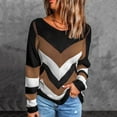 thumbnail image 2 of Cathalem WoWomens Sweaters Batwing Sleeve Mock Neck Jumper Tops Chunky Knit Pullover Sweater,Brown M, 2 of 5