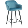 thumbnail image 6 of SAFAVIEH Cataleya Square Mid Back Counter Stool, Denim Blue/Black, 6 of 12
