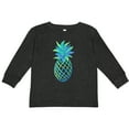 thumbnail image 3 of Inktastic Blue and Green Pineapple Boys or Girls Long Sleeve Toddler T-Shirt, 3 of 5