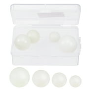 Uxcell 1" 7/8" 3/4" 5/8" 4 Size Bearing Balls Assortment PA Nylon with Storage Box 4 Pack
