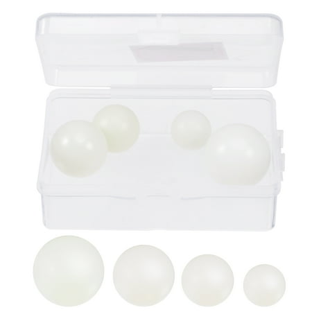 Uxcell 1" 7/8" 3/4" 5/8" 4 Size Bearing Balls Assortment PA Nylon with Storage Box 4 Pack