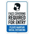 thumbnail image 1 of Face Mask Required Sign, Social Distancing Sign,, 1 of 1