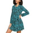 thumbnail image 3 of joogoo Horse Stripes Women's Long Sleeve Nightgown Sleepwear M, 3 of 8