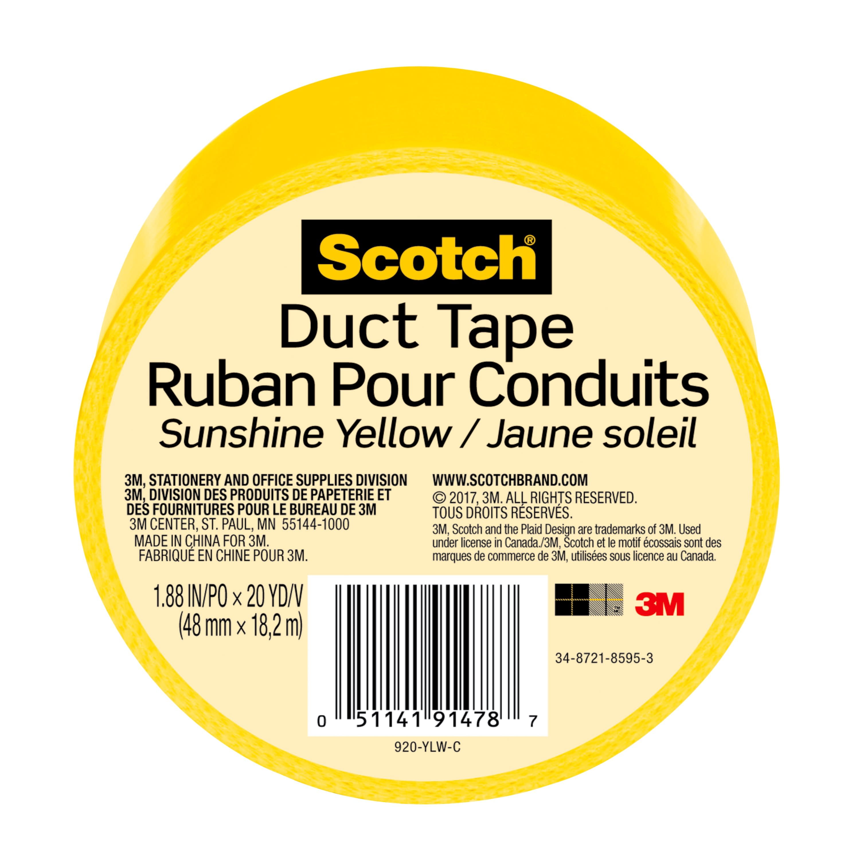 Scotch Duct Tape Sunshine Yellow 1.88-Inch by 20-Yard Free Shipping 