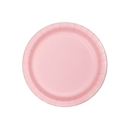 Classic 4 Inch Round Canopy - 9 inch Round Paper Dinner Plates Classic Pink/Case of 240
