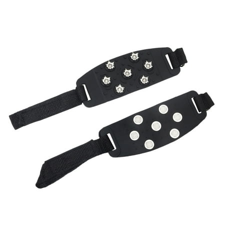 Practical Ice Gripper Outdoor Anti-slip Shoe Cover Cleats for Boots Shoes Men Child Black
