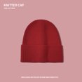 thumbnail image 1 of LinYooLi Hat Girl Autumn And Winter Wool Hat High -Quality Solid Color Warming Ear -Cold Hat Korean Version Of Face Faces, Small Couple Tide Knitted Hat, 1 of 9