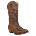 thumbnail image 2 of Roper Womens Riley Glitz Tooled Inlay Snip Toe Cowboy Mid Calf Boots, 2 of 5