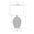 thumbnail image 3 of Lighting, 28"H, Table Lamp, Cream Ceramic, Ivory / Cream Shade, Contemporary, 3 of 8