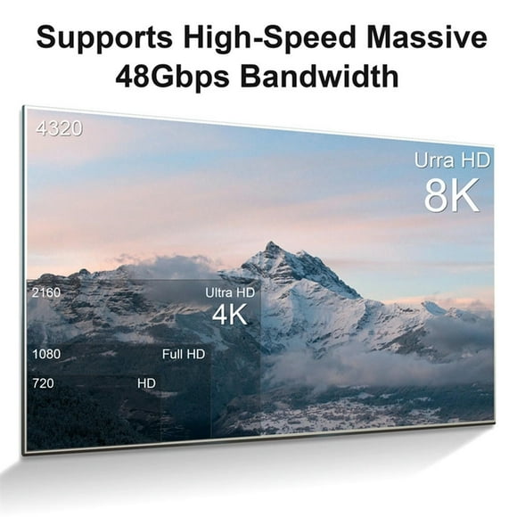 FOR 8K Displayport To HDMI-Compatible Adapter 4K/120Hz Male For MINI DP To Female HD TV Cable Video Adapter