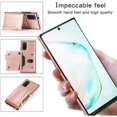 thumbnail image 4 of Crossbody Wallet Case for Galaxy S20 5G with Neck Strap Lanyard Purse Handbag Shoulder Strap Cover with Credit ID Card Holder Slot Cute Luxury PU Leather Case for Galaxy S20 5G Rose Gold, 4 of 7