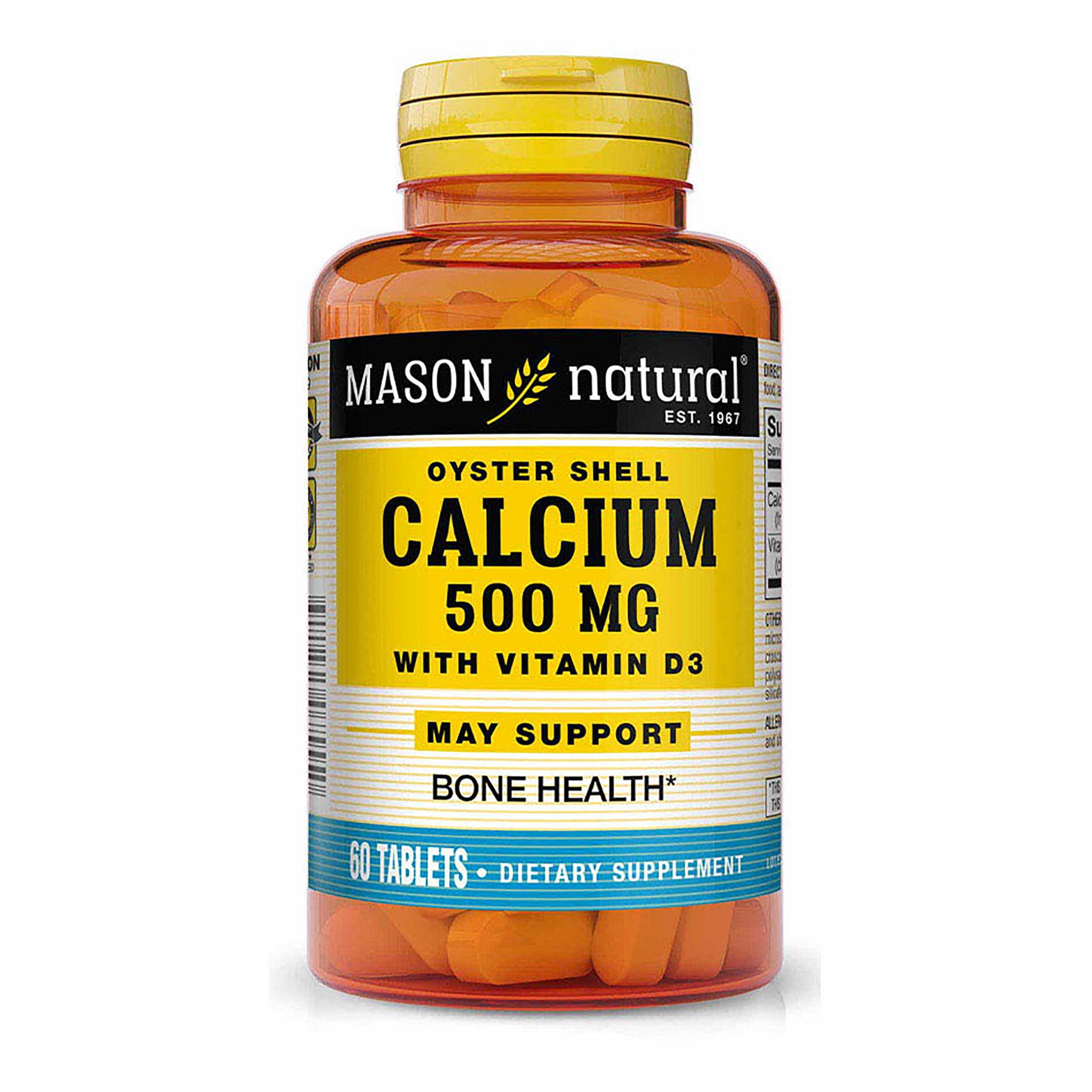 Mason Natural Calcium 500 mg (Oyster Shell) with Vitamin D3