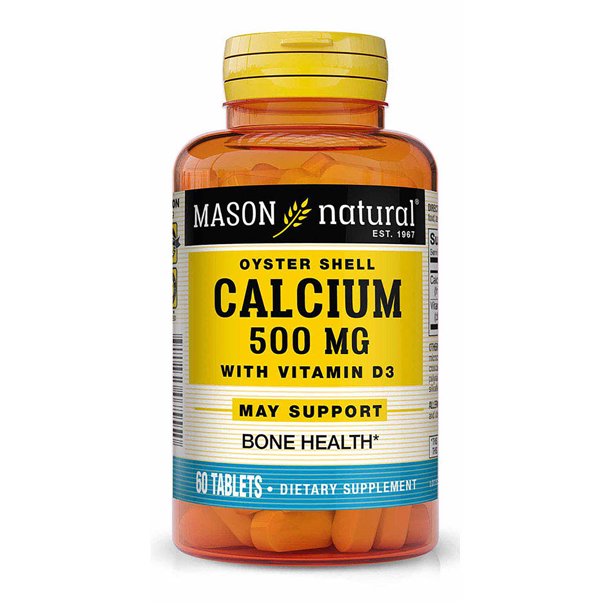 Mason Natural Calcium 500 mg (Oyster Shell) with Vitamin D3