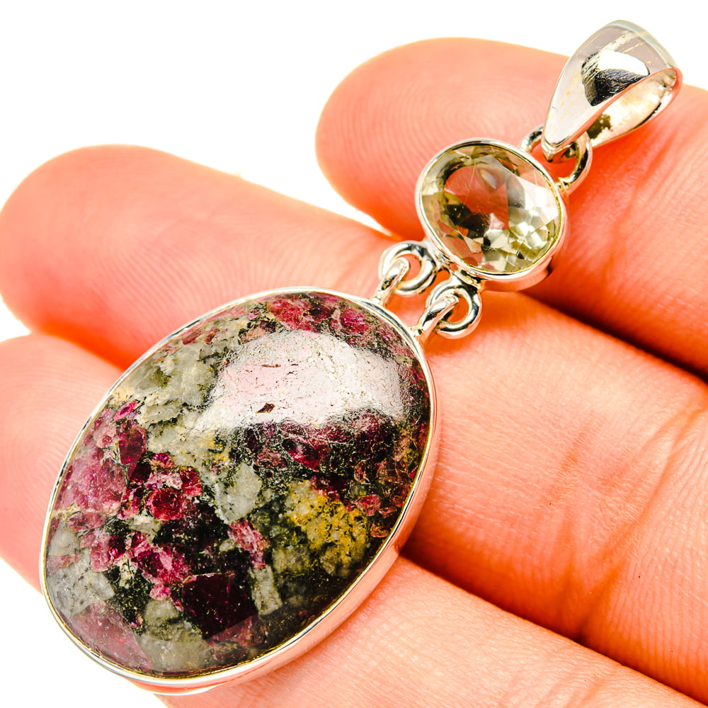 Eudialyte pendant Eudialyte jewelry Eudialyte in sterling pendant