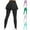 Black-04, variant on Tennis Skirted Leggings for Women Ruffle Pleated Golf Tights Quick Dry Workout Pants