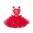 thumbnail image 7 of Odeerbi Kids Girls Summer Love Pattern Tulle Tutu Dress + Headband + Wand Set Stage Performance Outfits Baby Sleeveless Tank Dress Mesh Princess Dress Kids Girls Clothes, 7 of 7