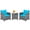 Multicolor, variant on Gymax Set of 3 Rattan Furniture Bistro Set Cushioned Sofas Side Table Armrest Turquoise
