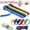 thumbnail image 2 of 1/50Pcs Long T-shaped Cable Tie Adhesive Wire Reusable Cable Storage Box Attaches Wire Fixing Strap Fastener Straps DIY white 10pcs, 2 of 6