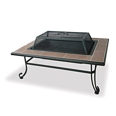 Uniflame Rectangular Firebowl With Ceramic Tile, 39"