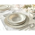 thumbnail image 5 of " OCCASIONS " 100 Plates Pack,(50 Guests) Vintage Wedding Party Disposable Plastic Plates Set -50x10.25'' Dinner + 50x7.5'' Salad/Dessert Plate (Portofino Warm Gray), 5 of 7