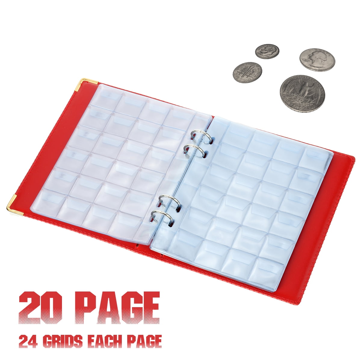 480Pcs Pockets Coin Album Book Coin Holder Album Money Banknote Coin 480pcs-pockets-coin-album-book-coin-holder-album-money-banknote-coin