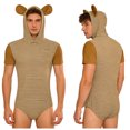 thumbnail image 5 of iixpin Men Nightwear Cosplay Party Sleep Wear Casual Wear Casual Look Wedding Outfit Pajamas Loungewear Brown XL, 5 of 6