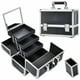 thumbnail image 1 of Estuche de maquillaje Joligrace con 3 bandejas, espejo y soporte para brochas, 1 of 6
