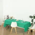 thumbnail image 4 of (4 Pack) Emerald Green Premium Rectangle Heavy-Duty Plastic Table Covers ( Reusable), 4 of 6