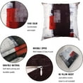 thumbnail image 4 of GALMAXS7 Red and Grey Abstract Art Pillow Cover Modern Pillows Cushion Cover 18 x 18 Inch Set of 2, 4 of 6