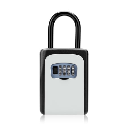 Key Safe Box Outdoor Password Storage Key Box Indoor Outdoor Wall Mount Weatherproof 4 Digit Combination Password Home Metal Key Security Box Easy Installation