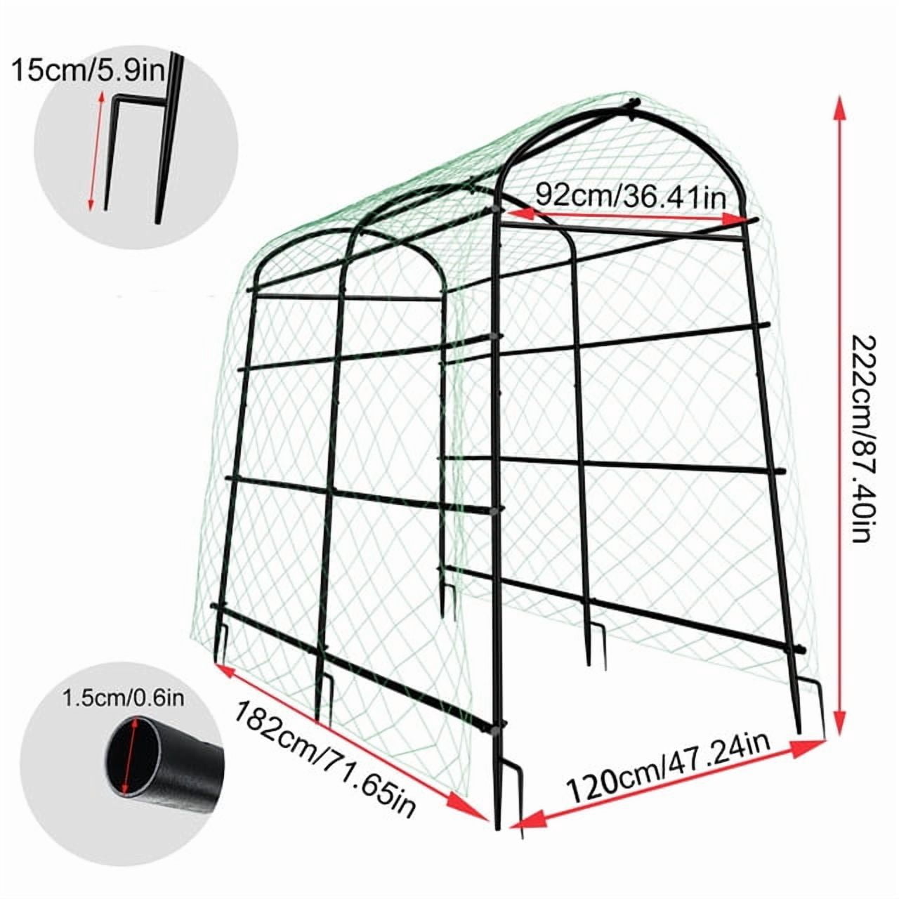 Large U-Shape Garden Trellis Arch Cucumber Trellis Support for Tomato Squash Bean Grapes, 47.24x71.65x87.40 inch
