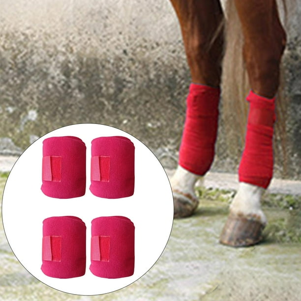4x vendas para piernas de caballo, juego de vendaje de felpa suave, soporte de féru para caballos, envolturas de protección para piernas de Pony Jorgensen Envolturas para patas de caballo