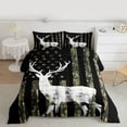 thumbnail image 2 of Castle Fairy Jungle Deer Twin Comforter Sets,Abstract Camouflage Bedding Set, 2 of 8