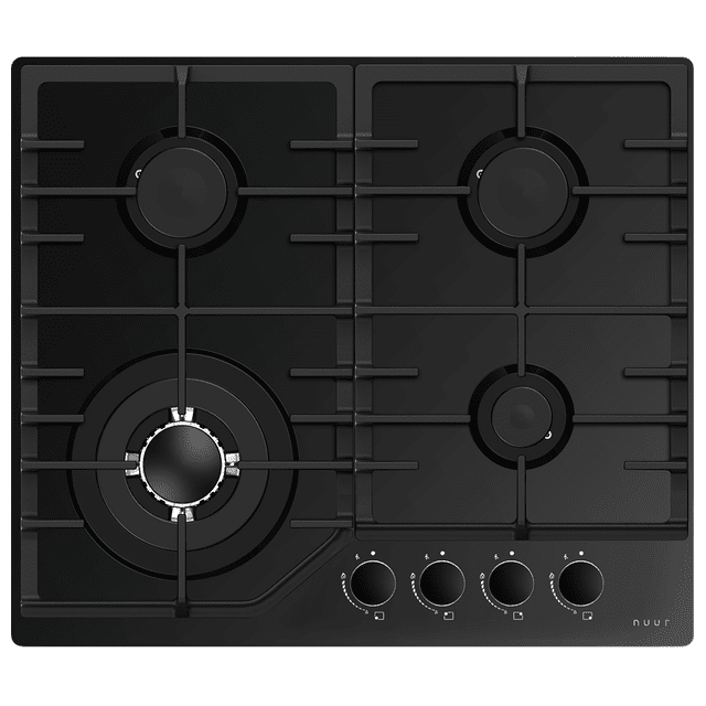 PARRILLA DE GAS DE VIDRIO TEMPLADO MATE 8MM CON 4 QUEMADORES
