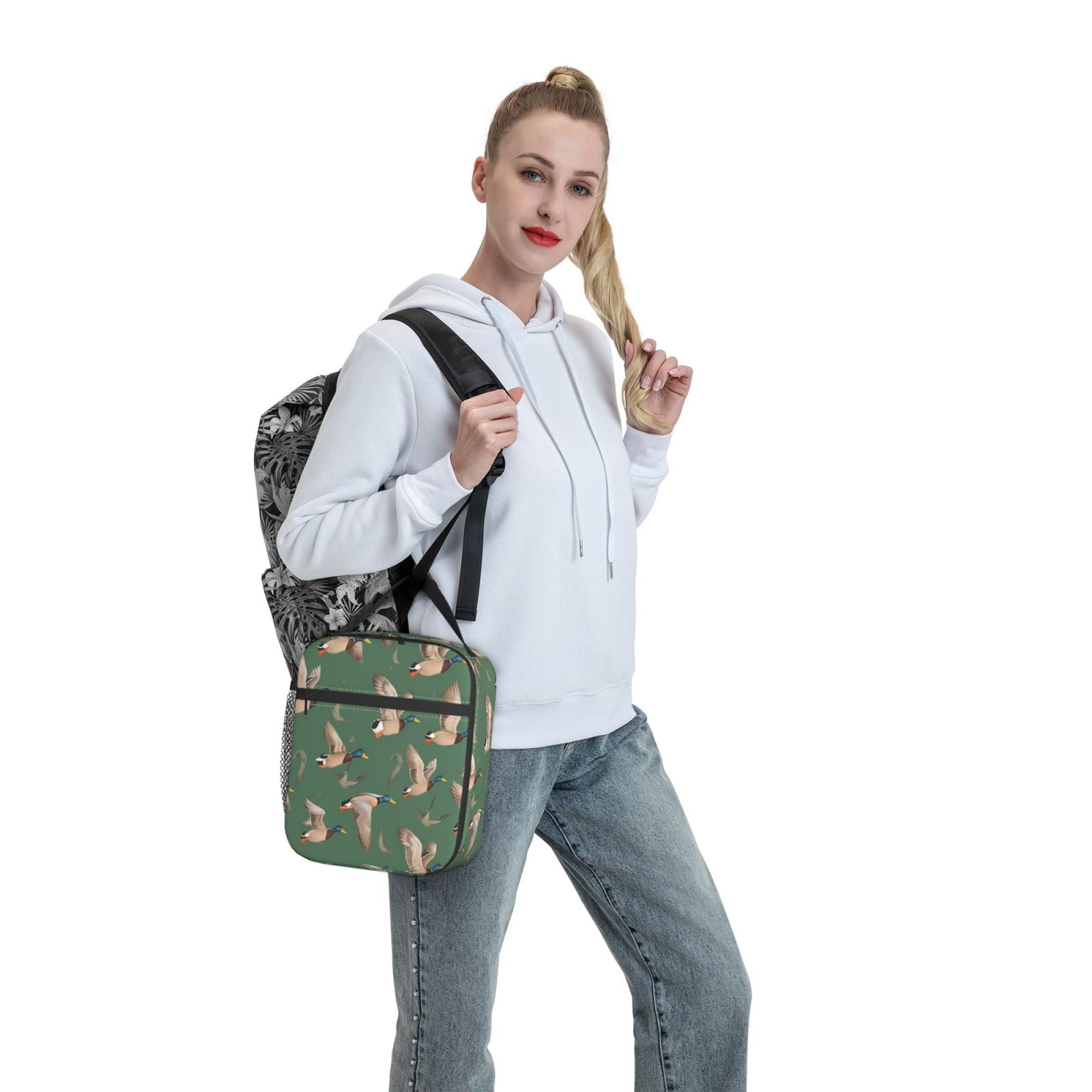 Lunch Bag For Women Men Insulated Portable Lunch Box Bento Box Office Picnic Travel Cooler Bag The Flying Geese
