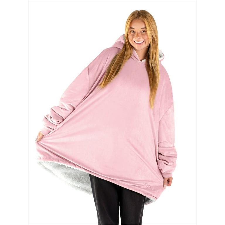 Bare Home Warm Fleece Snuggle Sherpa Wearable Blanket