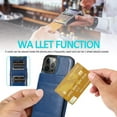 thumbnail image 6 of Entronix Wallet Case Compatible with iPhone 16 Pro Max, Card Holder Flip Cover, Navy Blue, 6 of 7