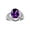 Amethyst, variant on Rings for Women 14K White Gold Ring Classic Designer Style Oval 12X10MM Solitaire Gemstone Ring June Pink Ice Jewelry for Women Size 13