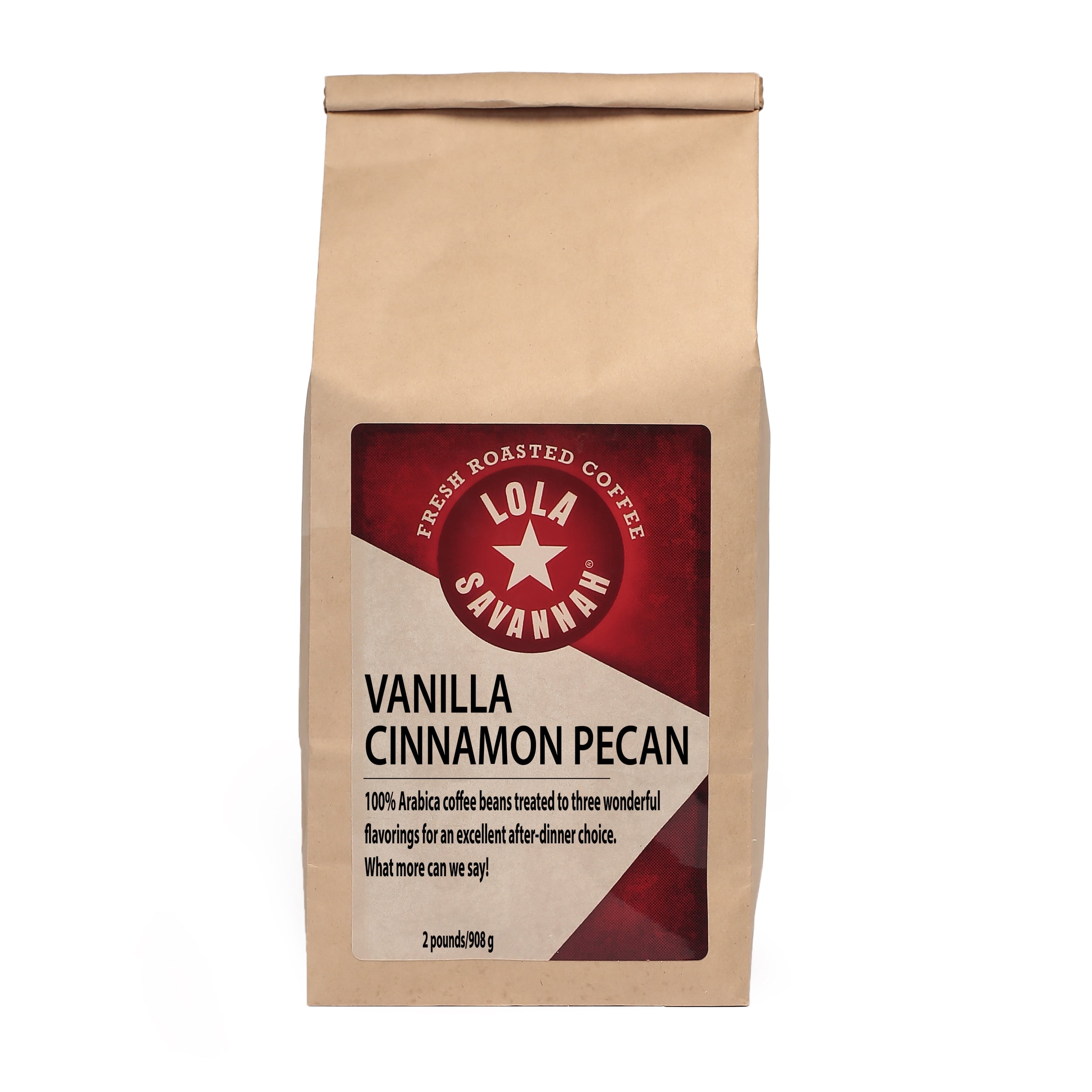 Lola Savannah Vanilla Cinnamon Pecan Ground Coffee - Caffeinated 2lb Bag