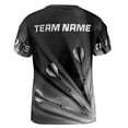 thumbnail image 3 of Custom Name Team Name Silver Darts Arrow Darts Team Men's 3D T-Shirt S-5XL, 3 of 4